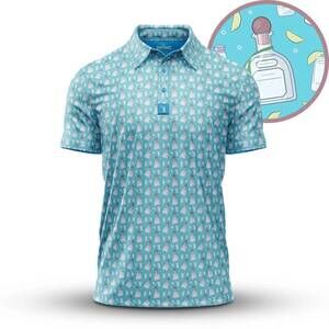 NEW BOGEY BROS men's tequila polo shirt in blue